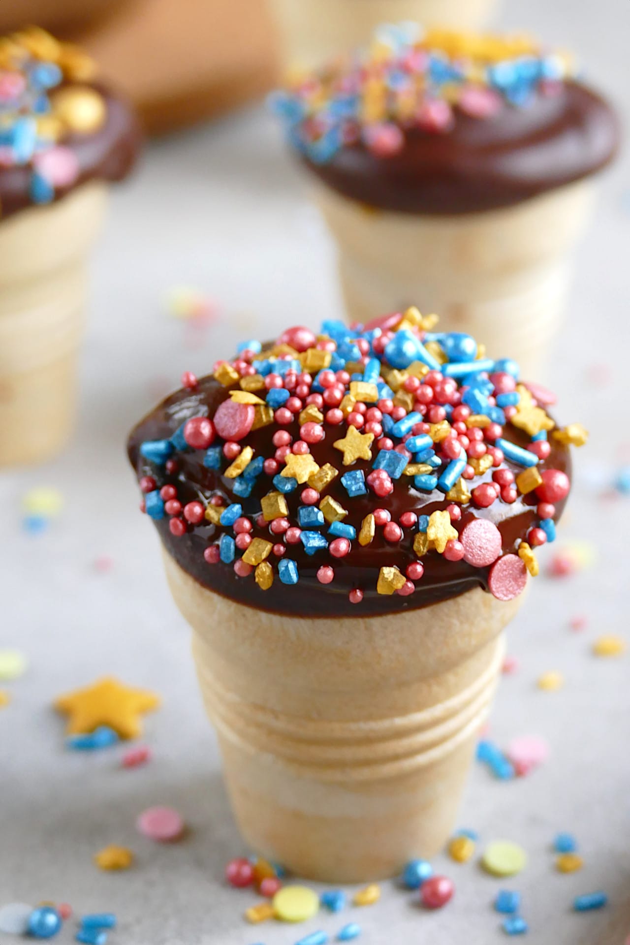 Kuchen im Waffelbecher – Kleine Minimuffins