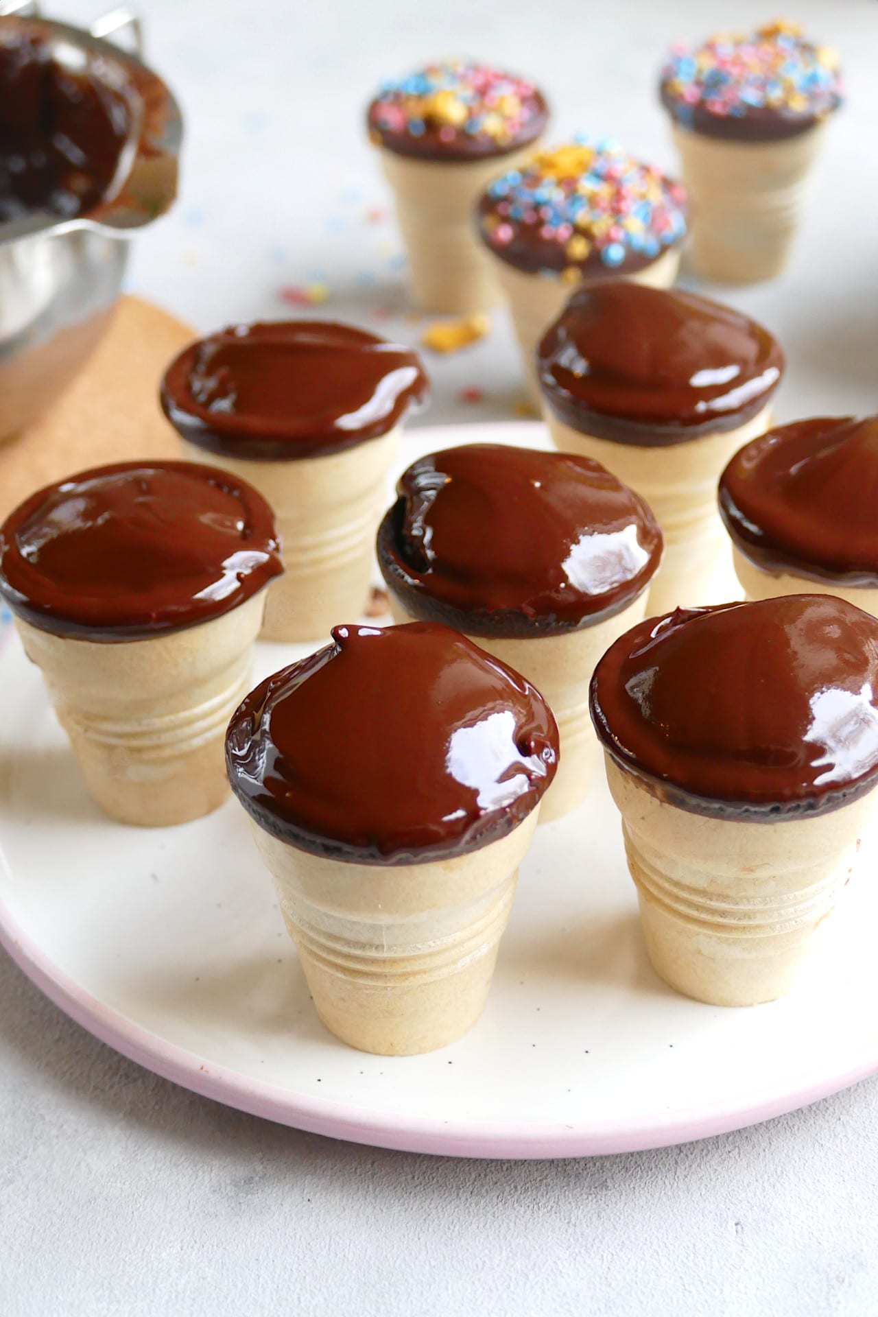 Kuchen im Waffelbecher – Kleine Minimuffins