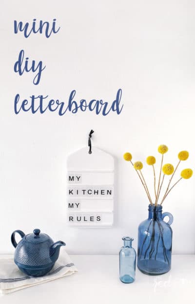 Mini DIY Letterboard für die Küche