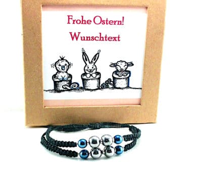 Personalisiertes Ostergeschenk - Partnerarmbänder in Geschenkbox Personalisiertes Ostergeschenk - Partnerarmbänder in Geschenkbox