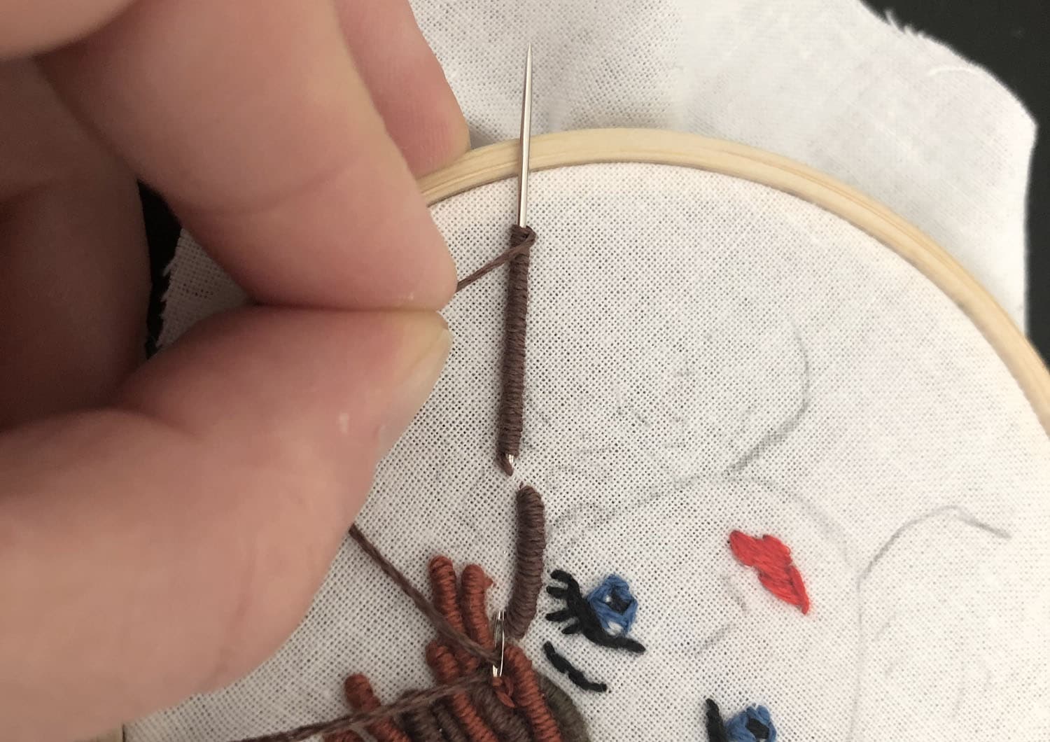 Sticktechnik lernen: Wickelstich für Locken