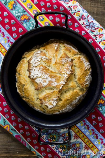 Joghurtbrot, no knead, aus dem Topf