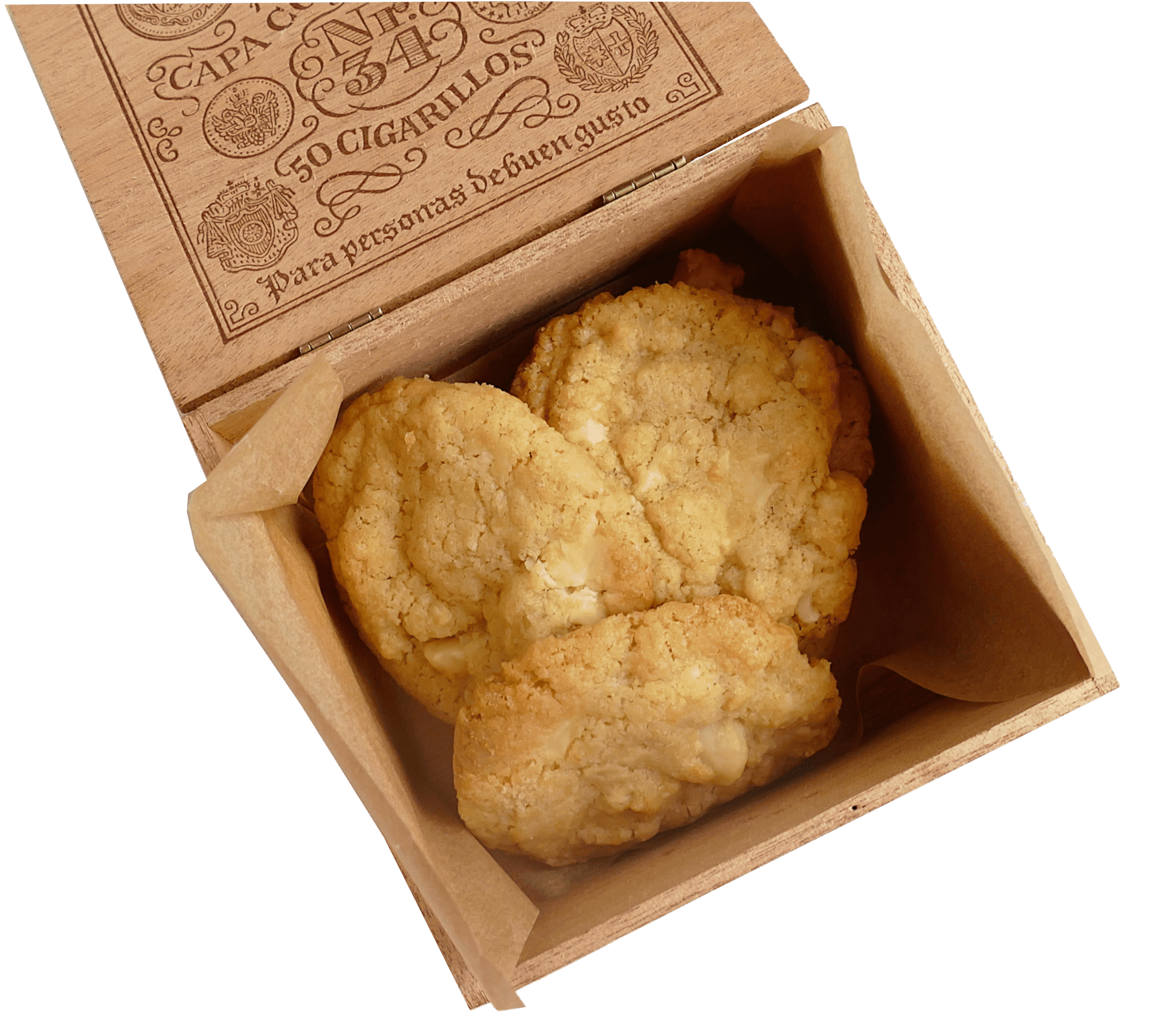 Macadamia Cookies mit weißer Schokolade
