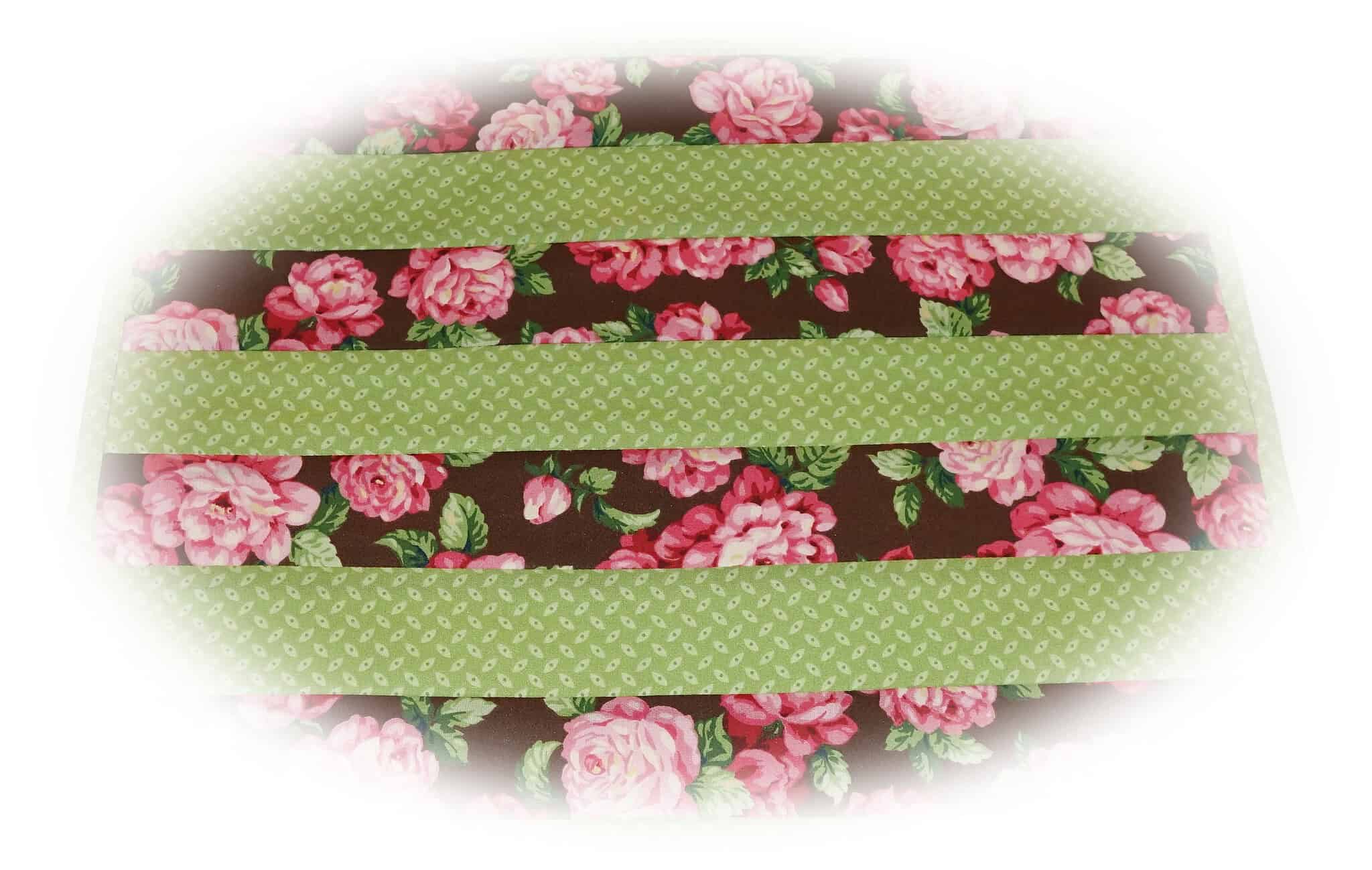 Quilt as you go Tischset mit Binding mit schönen Ecken nähen für Anfänger