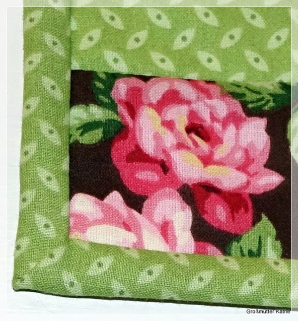 Quilt as you go Tischset mit Binding mit schönen Ecken nähen für Anfänger