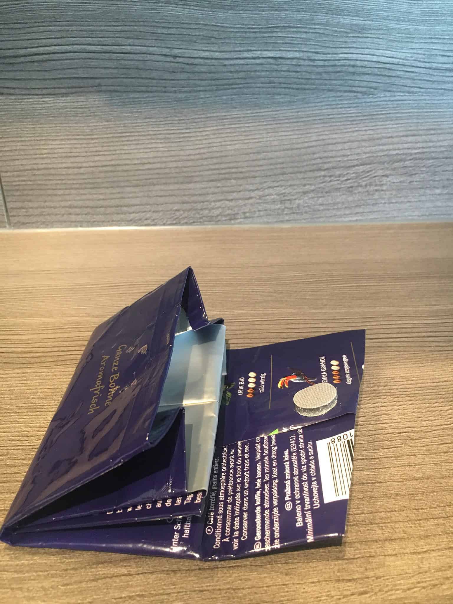 DIY Upcycling Geldbeutel aus einer Kaffeetüte