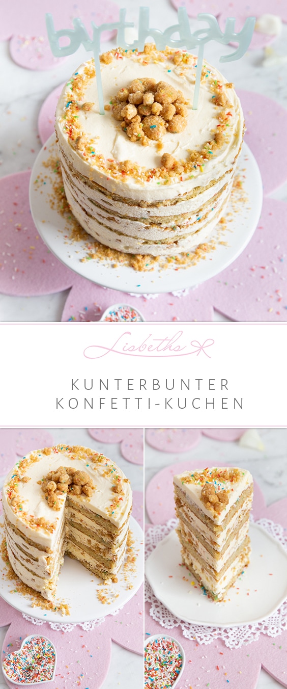 Kunterbunter Konfetti-Kuchen oder Momofuku Milk Bar’s Birthday Layer Cake von Christina Tosi