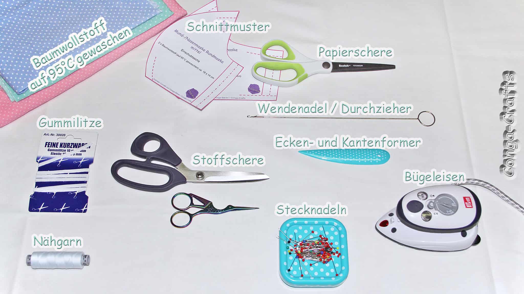 Anleitung Rundmaske nähen DIY Mund-Nasen-Maske