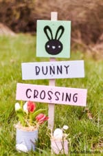 DIY Gartenschild “Bunny Crossing”