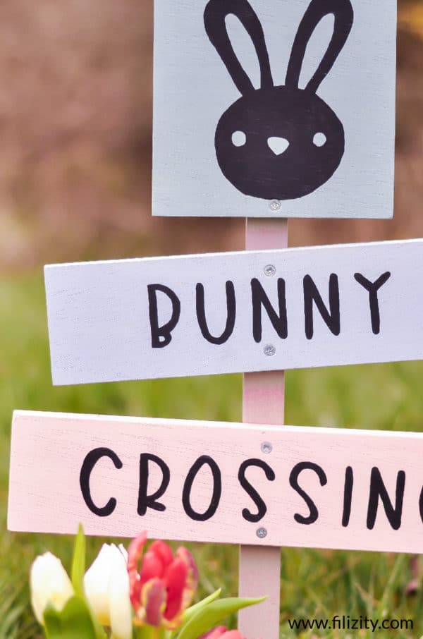 DIY Gartenschild “Bunny Crossing”