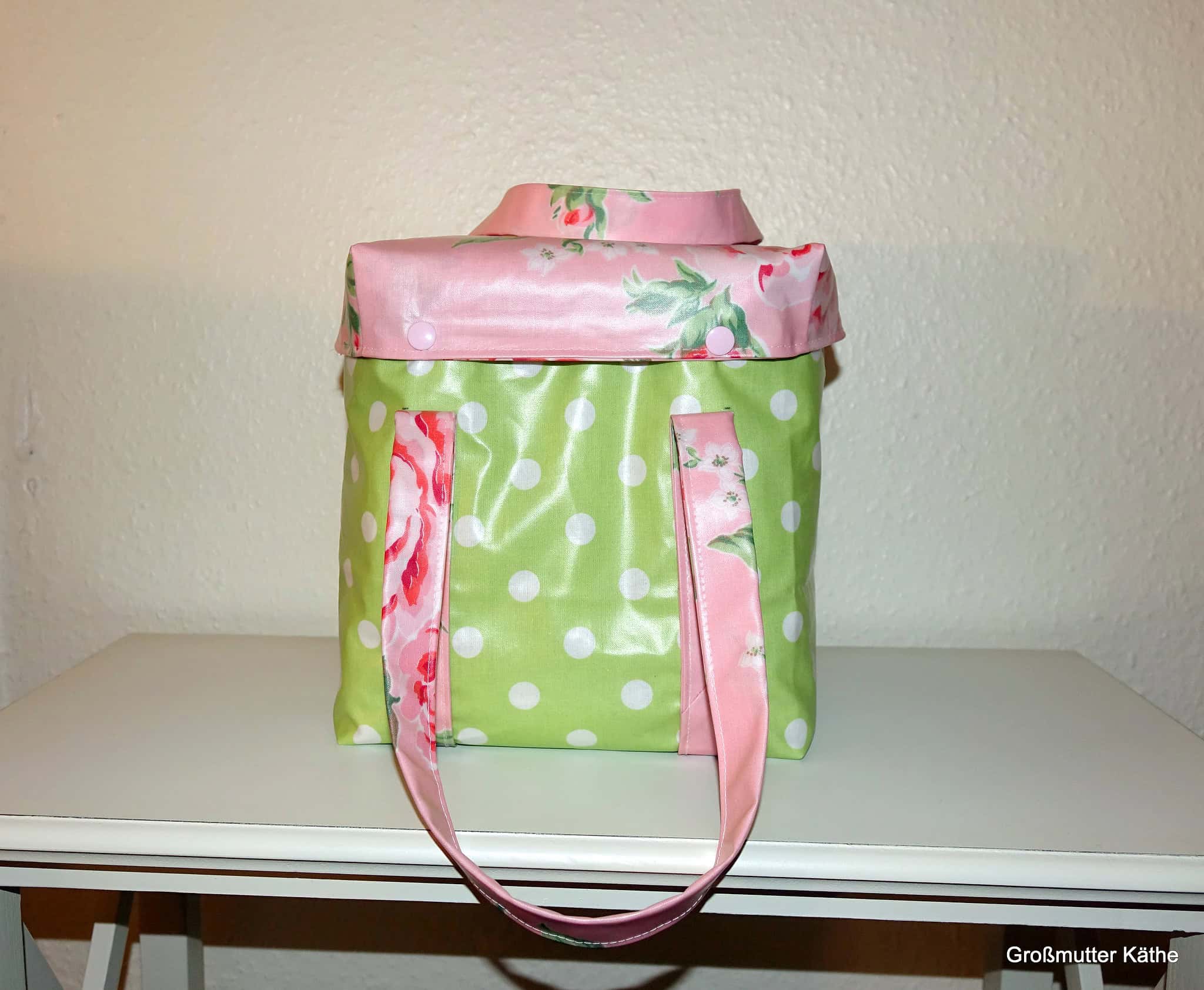 Flaschentasche für 6 Flaschen / Kühltasche aus Wachstuch nähen