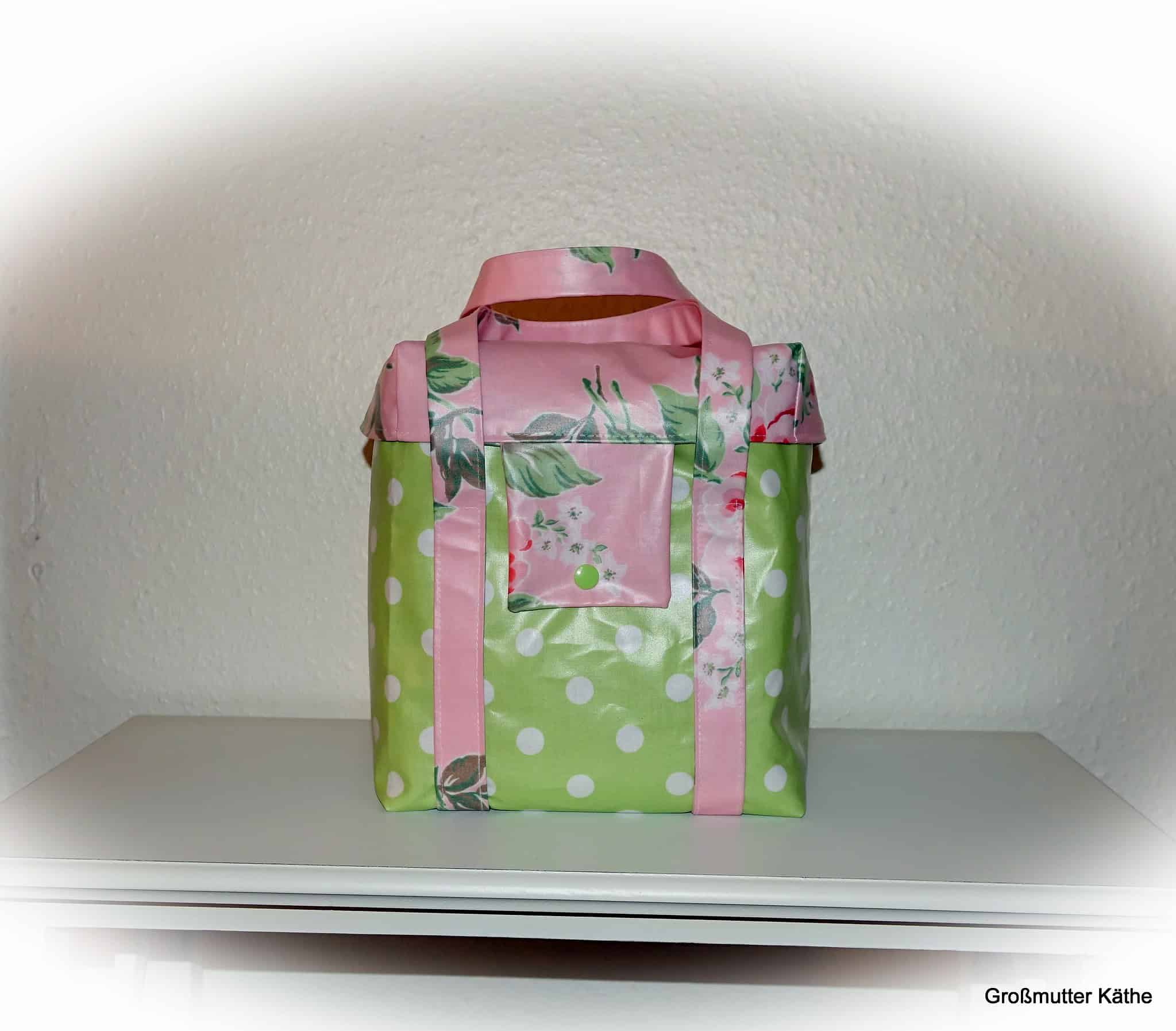 Flaschentasche für 6 Flaschen / Kühltasche aus Wachstuch nähen
