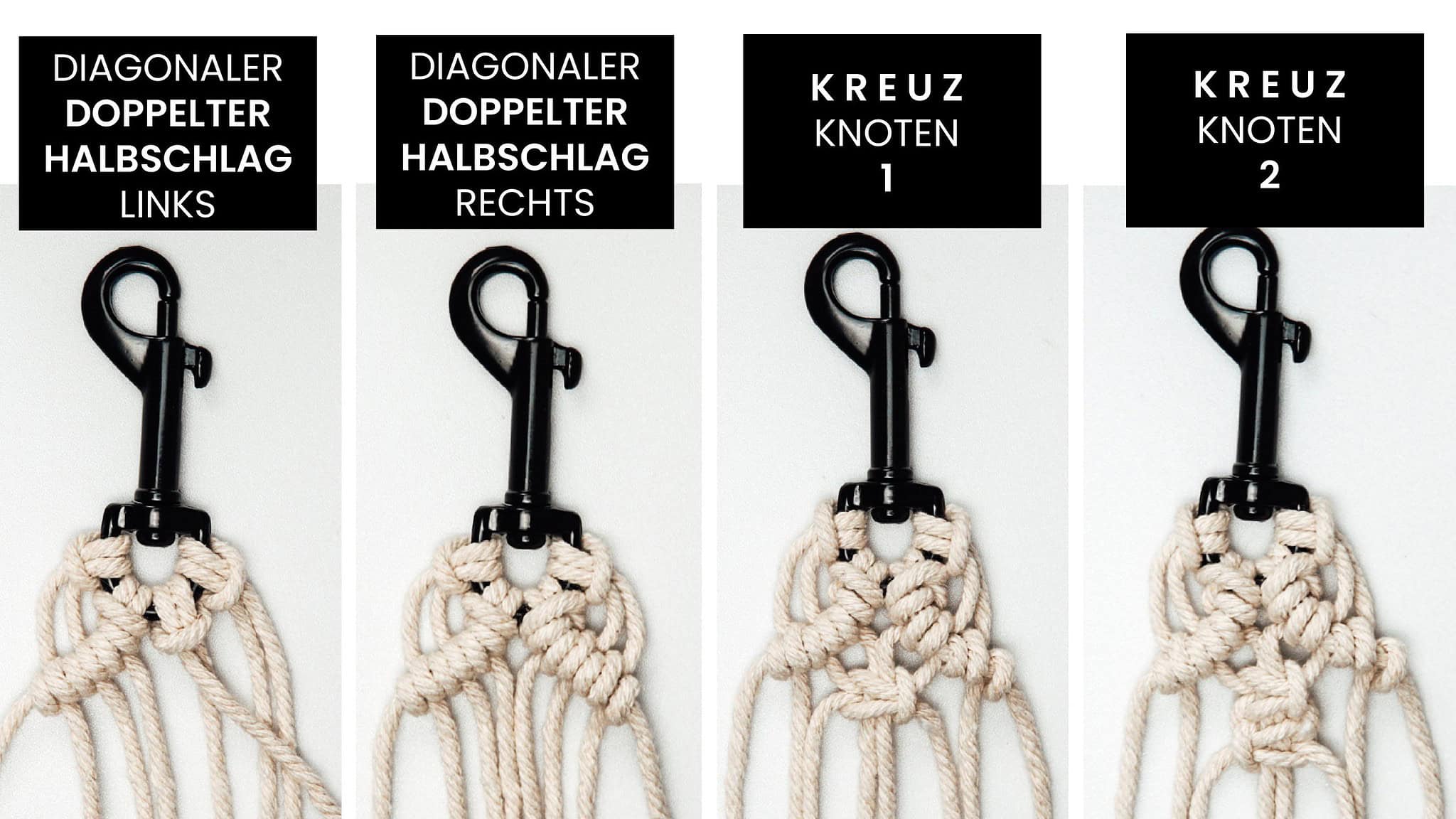 Makramee Schlüsselanhänger Anleitung
