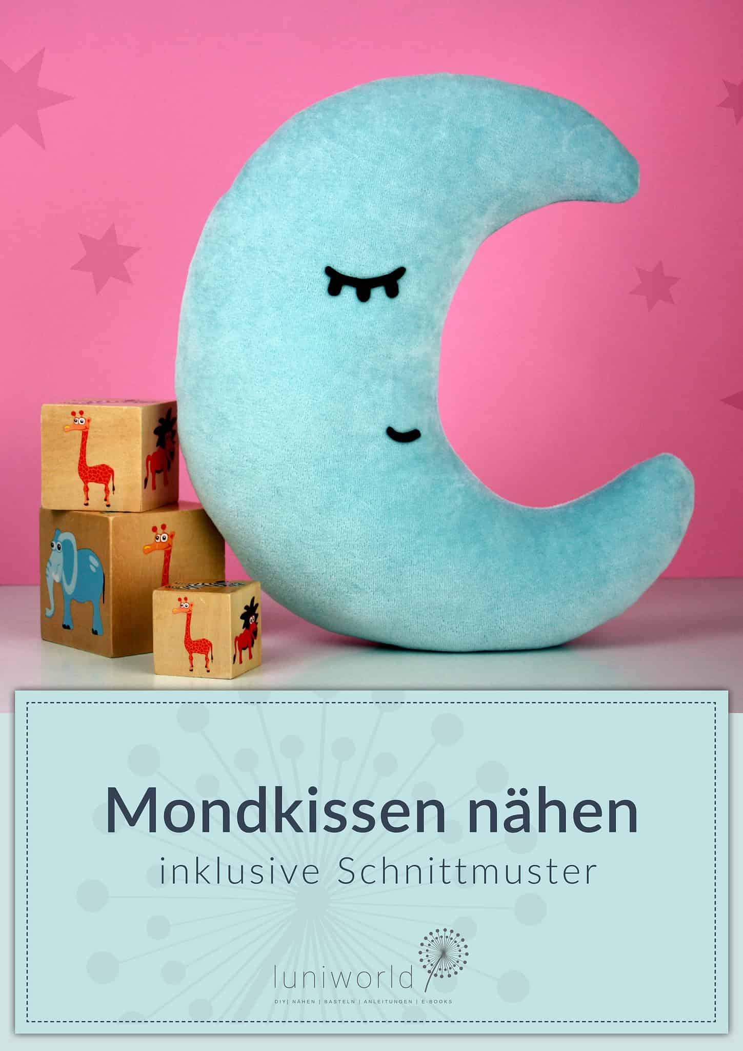 Mondkissen nähen mit Schnittmuster und Anleitung