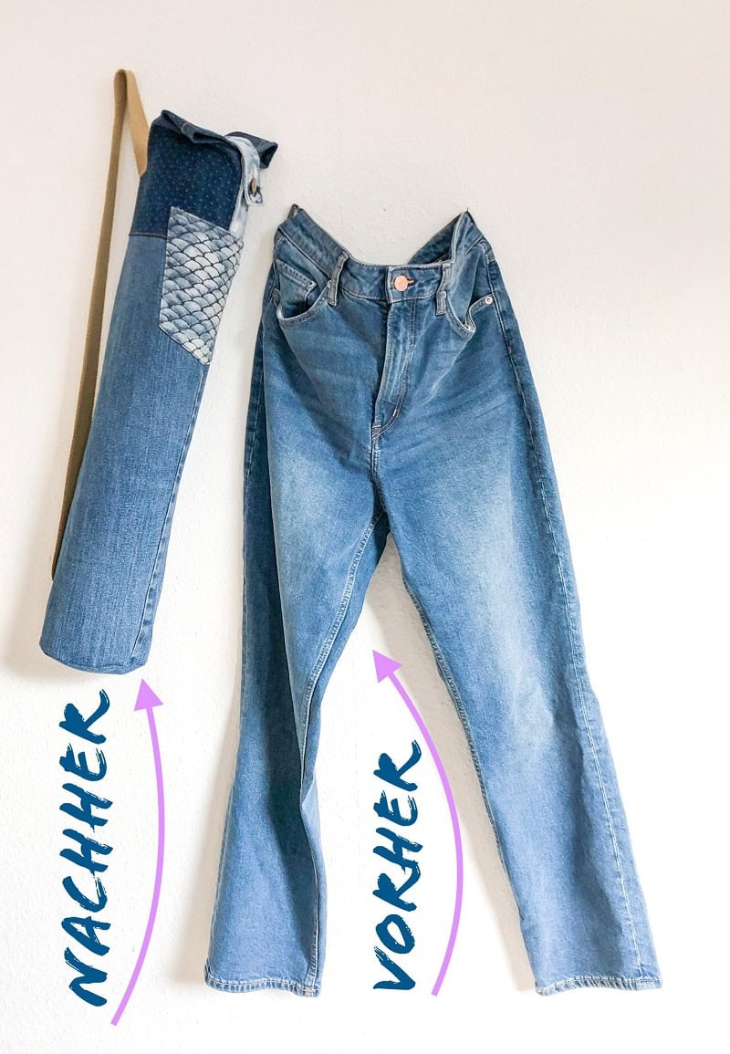 Yogatasche aus Jeans nähen – Anleitung