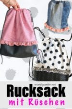 Rucksack mit Rüschen – Anleitung