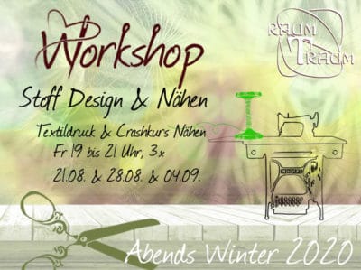 Nähkurs Workshop Stoff Design Flower Power & Crashkurs Nähen 3x Fr Abends 19 - 21.00 Uhr