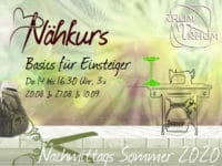 Nähkurs Basics für Einsteiger 3x Do Nachmittags Aug 14 bis 16.30 Uhr