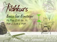 Nähkurs Basics für Einsteiger 3x Mi Abends Aug 19 bis 21.30 Uhr