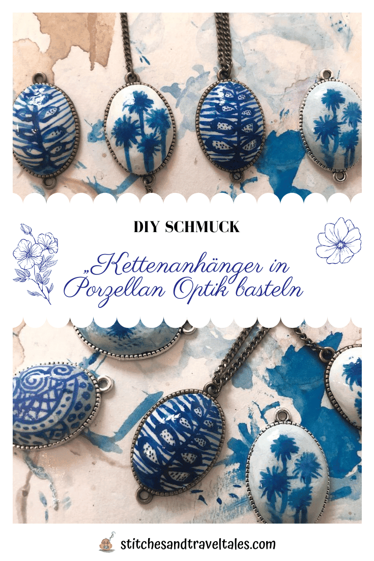 Kettenanhänger in Porzellan Optik basteln