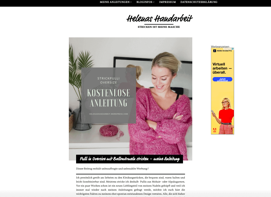 Helenas Handarbeit  – Stricken ist meine Masche