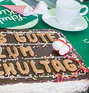 einfache Einschulungstorte ohne Fondant