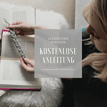 Lesezeichen im Zopfmuster stricken – Wollreste verarbeiten