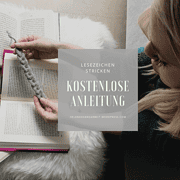 Lesezeichen im Zopfmuster stricken – Wollreste verarbeiten