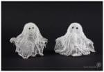 Kleine Geister zu Halloween aus Wäschestärke und Käsetuch