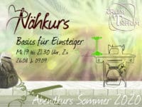 Nähkurs Basics für Einsteiger 2x Mi Abends Aug 19 bis 21.30 Uhr