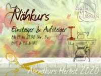 Nähkurs Basics für Einsteiger 3x Mi Abends Nov 19 bis 21.30 Uhr