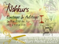 Nähkurs Einsteiger & Aufsteiger 3x Do Abends Okt 19 bis 21.30 Uhr