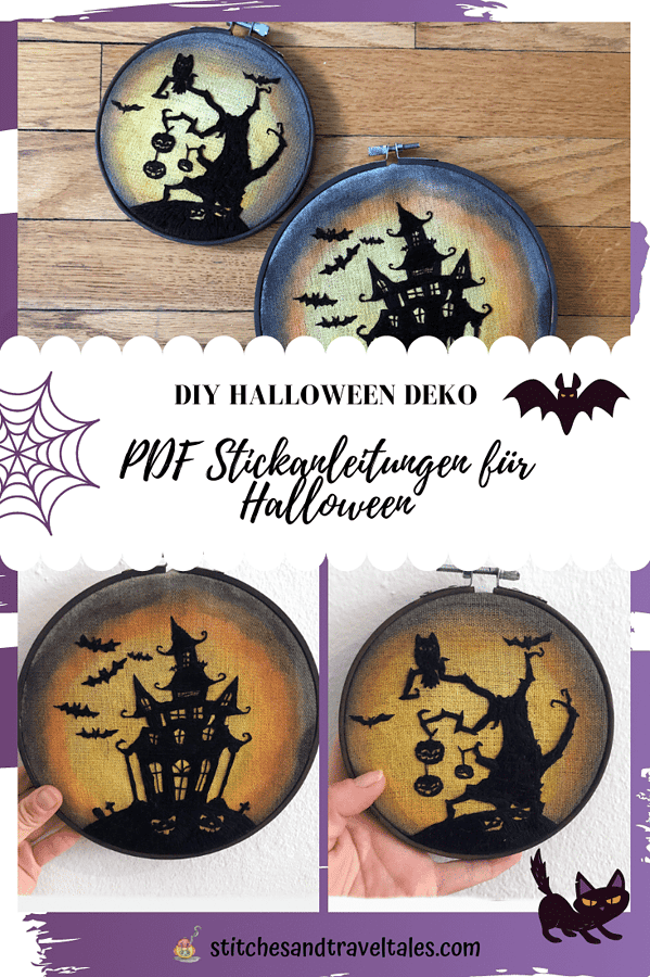 Halloween Deko selber machen – PDF Stickanleitung