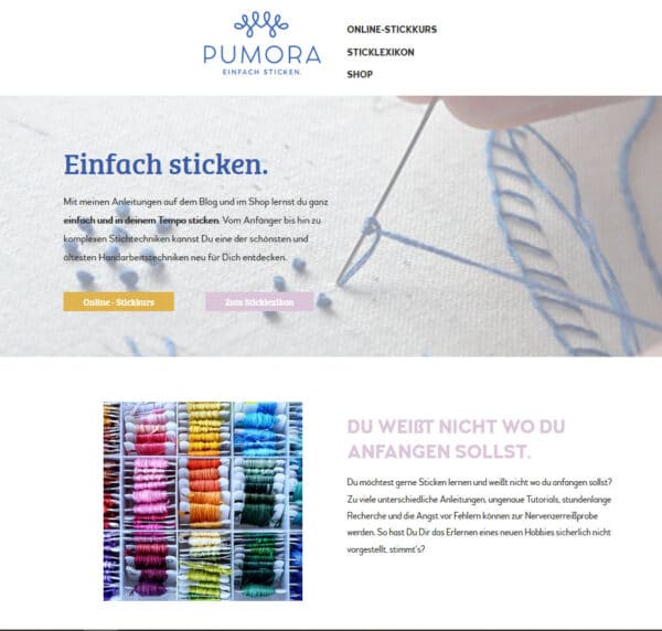 Pumora - Einfach sticken.