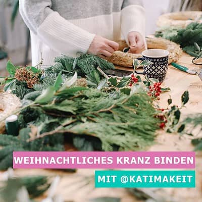 ONLINE DIY-Workshop: weihnachtlichen Kranz binden ONLINE DIY-Workshop: weihnachtlichen Kranz binden