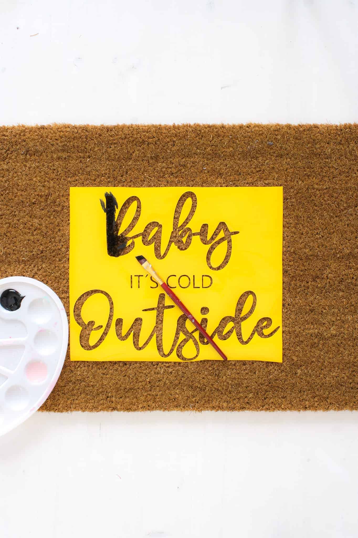 Weihnachtsgeschenk-Idee | Fußmatte mit Lettering