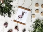 WATERCOLOR BAUMANHÄNGER ZU WEIHNACHTEN