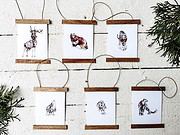 WATERCOLOR BAUMANHÄNGER ZU WEIHNACHTEN