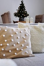 5-Minuten-DIY für ein winterliches Kissen im Skandi Look