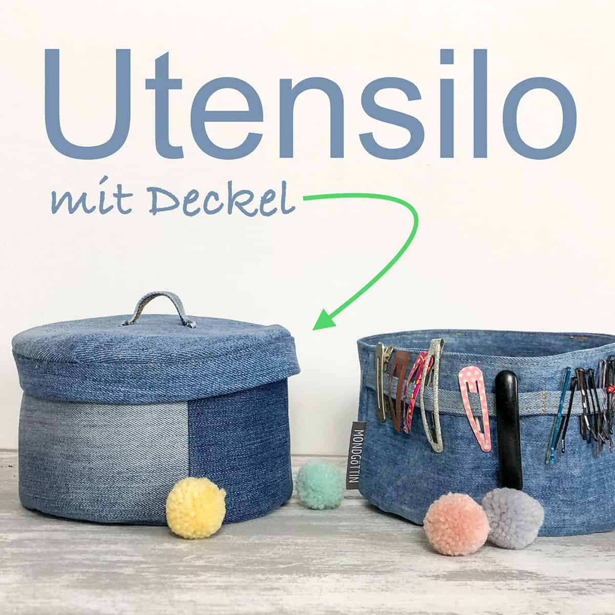 Utensilo mit Deckel nähen