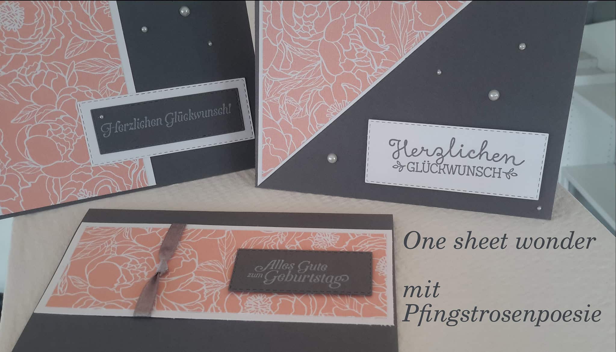One Sheet Wonder mit der Pfingstrosenpoesie von Stampin up