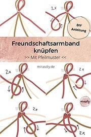 Freundschaftsarmbänder knüpfen: Eine einfache Pfeilmuster-Anleitung