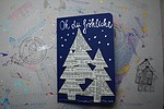 Weihnachtskarten mit alten Buchseiten basteln