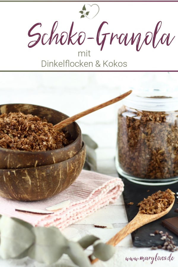 Schoko-Kokos-Granola mit Dinkelflocken