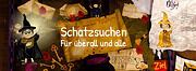 Kreative Schatzsuche mit handgemachten Elementen, Figuren und Schatzkiste, ideal für kreative Aktivitäten und Spiele für alle Altersgruppen bei HANDMADE Kultur.