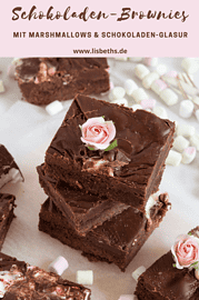 SCHOKOLADEN-BROWNIES MIT MARSCHMALLOWS UND SCHOKOLADEN-GLASUR