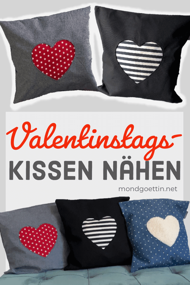 DIY – Herzkissen für Valentinstag nähen