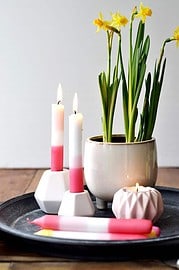 Kerzen färben im Dip-Dye-Trend – einfaches Gute Laune DIY!