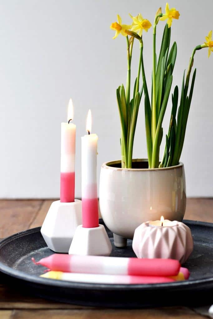 Kerzen färben im Dip-Dye-Trend – einfaches Gute Laune DIY!