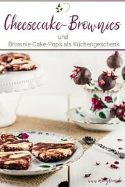 Käsekuchen-Brownies in Herzform & Brownie-Cheesecake-Pops